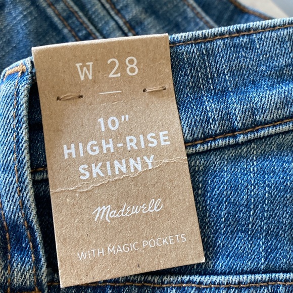 Madewell 10” High Rise Skinny Magic Pockets sz 28 NWT - Picture 6 of 10